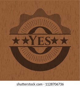 Yes wooden emblem