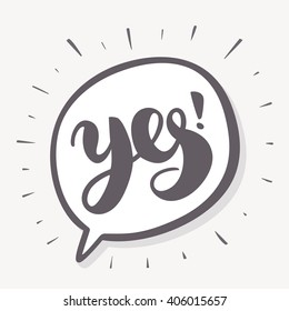 Yes! Word in speech bubble.