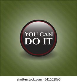 Yes You Can black emblem or badge, modern style