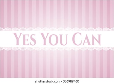 Yes You Can colorful card