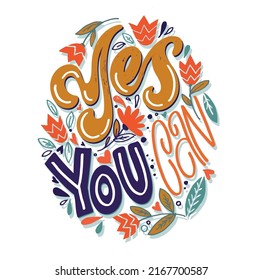 Yes you can. Cute hand drawn doodle lettering postcard. Lettering art for poster, banner, web, t-shirt design.