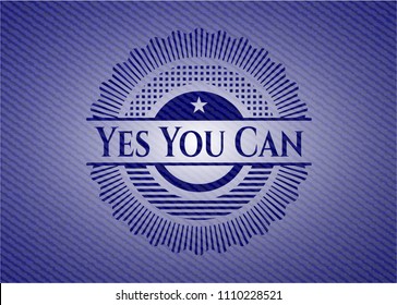  Yes You Can emblem with jean high quality background