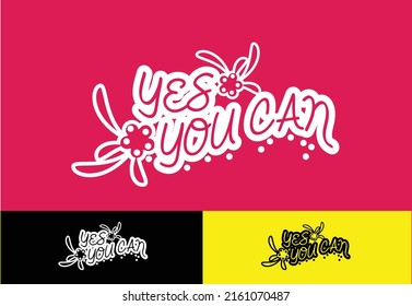 Yes you can letter t shirt, sticker and logo design template