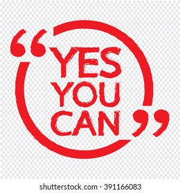 YES YOU CAN Lettering Illustration design