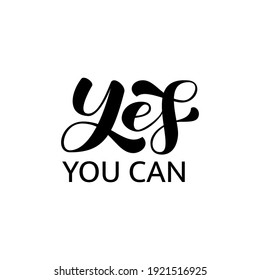 Yes you can lettering. Vector stock illustration for poster