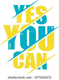 yes you can typography vector