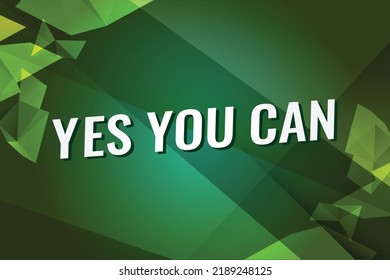 Yes you can word concept vector illustration lines modern futuristic 3d style for landing page template ui web mobile app poster banner flyer background gift card coupon label wallpaper