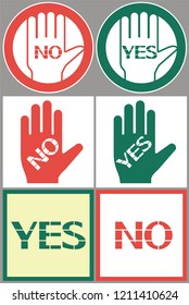 Yes-green sign,no-red sign.
Information constituting a particular state when taking action.