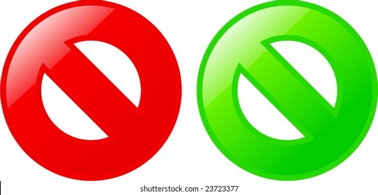 Yes/no symbols VECTOR