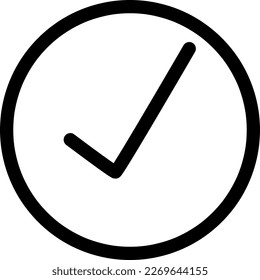 yess icon vector checkmark on white background 