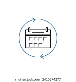 yesterday concept line icon. Simple element illustration. yesterday concept outline symbol design.