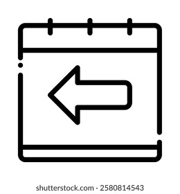 Yesterday icon illustration in line style. Perfect for website mobile app presentation. Suitable for any user interface and user experience