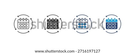 Yesterday Icon Set Multiple Style Collection