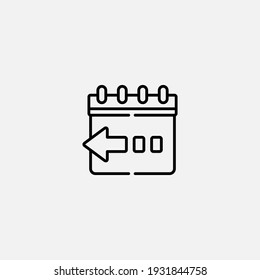 Yesterday icon sign vector,Symbol, logo illustration for web and mobile