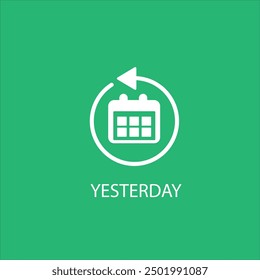 yesterday solid icon vector design good for web or mobile app