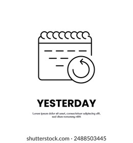 yesterday thin outline icon vector design good for web or mobile app