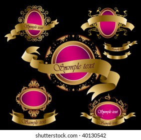 Yet another set of pink design elements