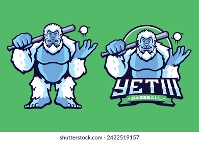 Yeti Baseball Mascot Character Design