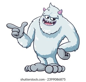 Yeti Big Foot cartoon mascot illustration character vector clip art