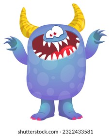 Yeti or bigfoot character design. Vector illsutartion. 