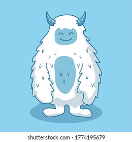 Yeti Cartoon Isolated Snowman Illustration