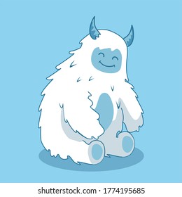 Yeti Cartoon Isolated Snowman Illustration