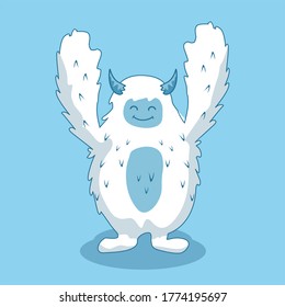 Yeti Cartoon Isolated Snowman Illustration