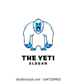 yeti character logo icon design cartoon