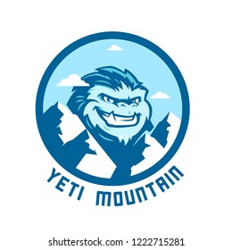 Yeti creature in mountains