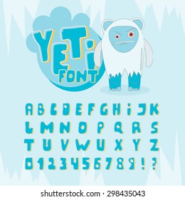 Yeti font vector