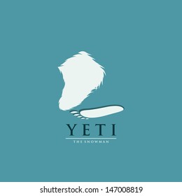 Yeti foot sign - vector illustration