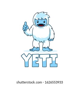 Yeti fun pose vector, Yeti vector emblem