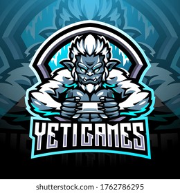 Yeti games esport mascot logo design