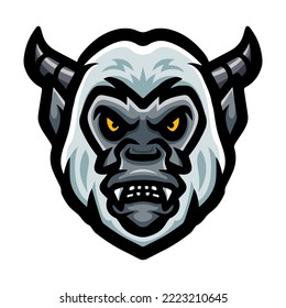 Yeti Head logo mascot design