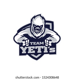 Yeti Ice Sports Logo Vector Template Mascot