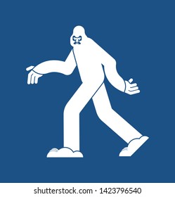 Yeti icon. Bigfoot sign. Abominable snowman symbol. sasquatch