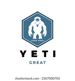 Yeti Icon Logo Design Template