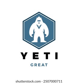 Yeti Icon Logo Design Template