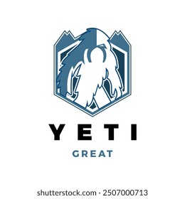 Yeti Icon Logo Design Template