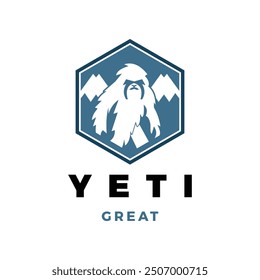 Yeti Icon Logo Design Template