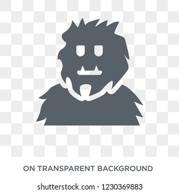 Yeti icon. Trendy flat vector Yeti icon on transparent background from Fairy Tale collection. 