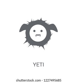 Icono de Yeti. Concepto de logo de moda de Yeti sobre fondo blanco de la colección Fairy Tale. Adecuado para aplicaciones web, aplicaciones móviles y medios impresos.