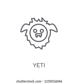 Yeti linear icon. Modern outline Yeti logo concept on white background from Fairy Tale collection. Suitable for use on web apps, mobile apps and print media.