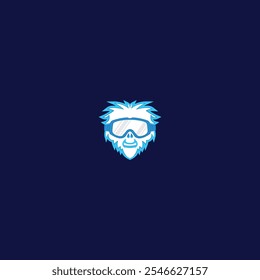 Yeti logo design, face of yeti vector