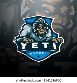 Yeti logo gaming esport vector