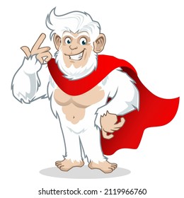 yeti mascot cartoon in vector