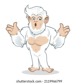 yeti mascot cartoon in vector