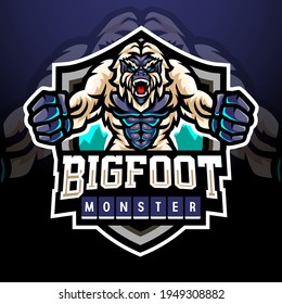 Yeti mascot. esport logo design