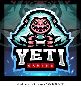 Mascota Yeti. diseño de logotipo de apoyo