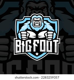 yeti mascot esport logo design